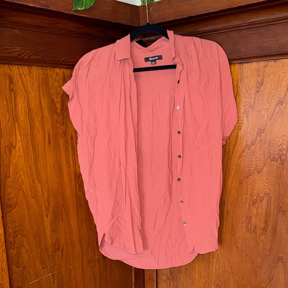 Madewell Tops - Madewell Burnt Orange Button-Down Shirt Blouse